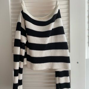 Urban Outfitters off the shoulder striped sweater